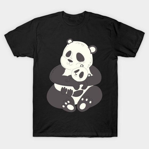 Panda Bear Family T-Shirt by Imutobi